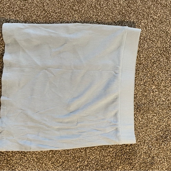 Light Blue Ribbed Skirt - Picture 2 of 4